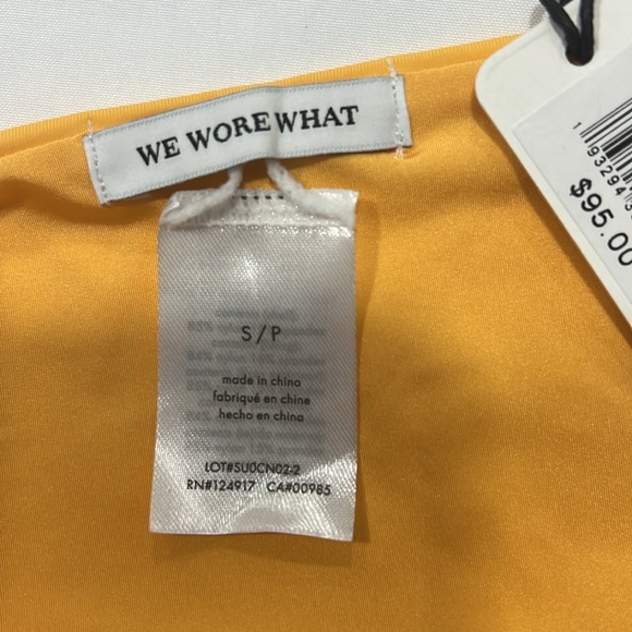 We Wore What Warm Apricot Amber Swim Bottom, SMALL - Picture 10 of 10